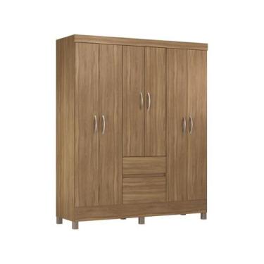 Imagem de Guarda Roupa Flash II Casal Quarto com 6 Portas e 2 Gavetas - Demóbile