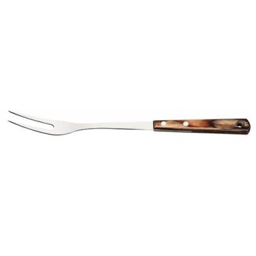 Imagem de Garfo Trinchante Tramontina Inox Polywood - 32,6cm, Castanho