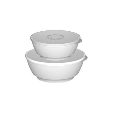 Imagem de Kit Saladeira Ou 2 Peças Linha Servir, Branco