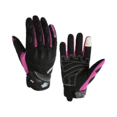 Imagem de Luvas De Motocicleta Femininas De Verão Respiráveis Rosa Roxo Para Cor