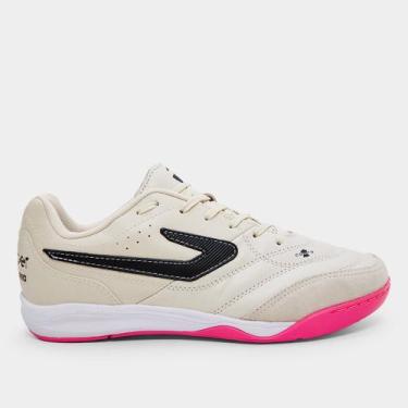 Imagem de Chuteira Futsal Topper Maestro Pro VI Masculina, Bege, Rosa, 43