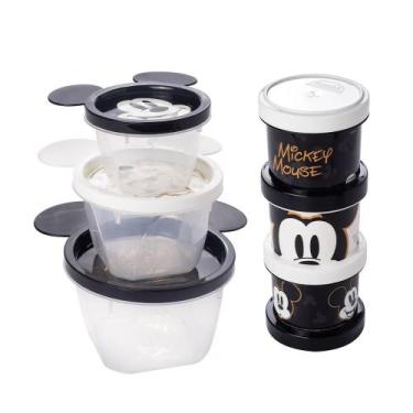Imagem de Kit Porta Alimentos e Temperos do Mickey com 6 Peças Plasútil