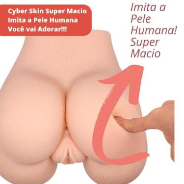 Imagem de Masturbador Masculino Formato Bunda Cyberskin Realista Vagina e Anus -