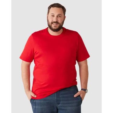 Imagem de Camiseta Básica Masculina Malwee Plus Size Ref. 87847, Vermelho 2226, 