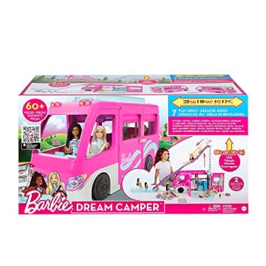 Imagem de Barbie Estate Conjunto de Brinquedo Trailer dos Sonhos com 7 áreas de brincadeiras e mais de 60 peças, para crianças a partir de 3 anos