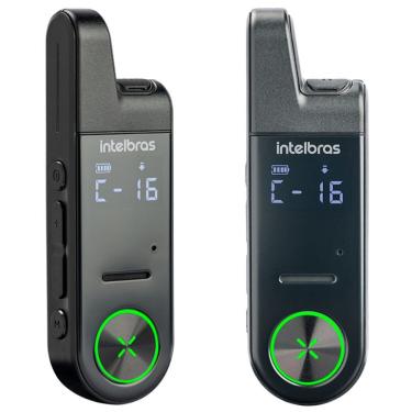 Imagem de Kit Rádio Comunicador Intelbras RC 6 Mini Walkie Talkie UHF Analógico 16 Canais Até 16h de Uso 2 Unidades