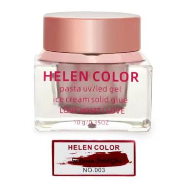 Imagem de Esmalte em gel pastoso vermelho 10ml helen color - KAISA