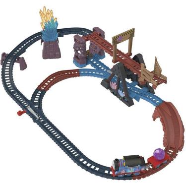 Imagem de Conjunto de Trilhos com Trem Motorizado Thomas Friends Aventura nas Cavernas de Cristal Mattel