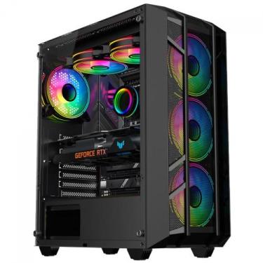 Imagem de Gabinete Kalkan Alfern Atx Mid Tower Lateral De Vidro Temperado Usb 3.