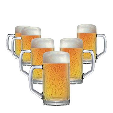 Imagem de Ruvolo, Jogo de Caneca de Vidro Brema M, Caneca para Chopp 6 pcs 350ml