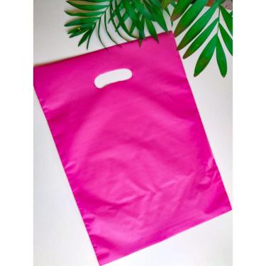 Imagem de Kit 50 Sacolas Premium Boca De Palhaço Lisa 30x40 Opções