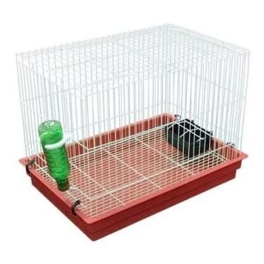 Imagem de Gaiola para Coelho, Porquinho da Índia e Roedores grande Vermelha