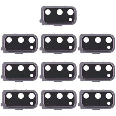 Imagem de For for galaxy S20 10pcs Camera Lens Cover (Black)