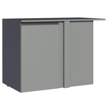 Imagem de Balcão de Canto 1 Porta Suspenso Cinza Nice Madesa