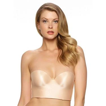 Imagem de Felina | Sutiã longo sem alças conversível Essentials | Modelagem pequena, Nu, 36DD