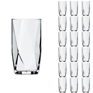 Imagem de kit 18 Copos De Vidro Lond Drink 360ML Topazio Transparente