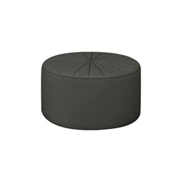 Imagem de Puff Decorativo Sala De Estar Round Veludo Cinza G45 - Gran Belo