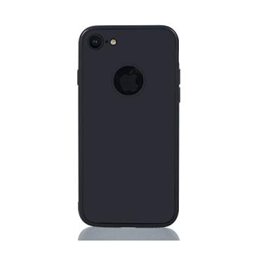 Imagem de 360 corpo inteiro proteger capa de telefone frontal para iphone x xr xs max 6 6s 7 8 plus capa à prova de choque de silicone macio para iphone 7 8 plus, preto, para iphone 7 plus