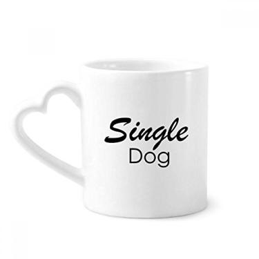 Imagem de Citação caneca de cachorro único café cerâmica copo de coração de vidro