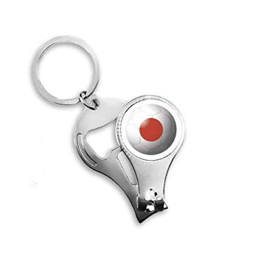 Imagem de Anel de pinça de unha de futebol da bandeira nacional do Japão chaveiro abridor de garrafas cortador