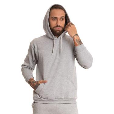 Imagem de Casaco Blusa De Frio Liso Barato Masculino Moletom Com Capuz - Gisele