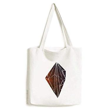 Imagem de Bolsa de lona marrom Crystal Universe Sky Fantasy Star sacola de compras casual bolsa de mão