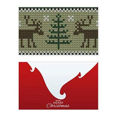 Imagem de Árvore de Natal, marrom, alce, tricô, feriado, feriado, cartão de felicitações, mensagem de Natal