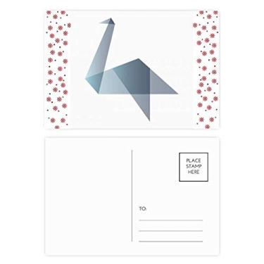 Imagem de Cartão postal Origami abstrato formato geométrico Natal flor celebração cartão postal Blessing