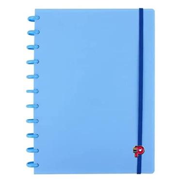 Imagem de Caderno de Disco Grande Yummy Colors Azul Tutti Frutti 80 Folhas Pop Disc