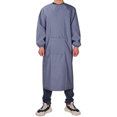 Imagem de Avental À Prova D'água Adulto Resistente À Água E Óleo Avental De Manga Longa, Cozinha Doméstica, Açougue, Avental De Trabalho Em Fábrica De Processamento De Alimentos,A7,120x120cm,Constructive23