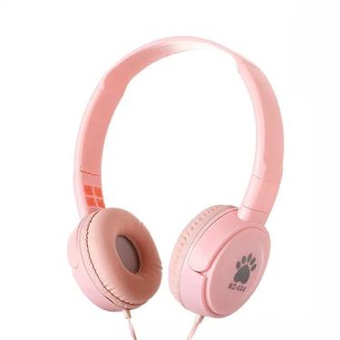 Imagem de Fone de ouvido para música,HUIOP Fones de ouvido supra-auriculares com fio de 3,5 mm fones de ouvido portáteis para música para crianças MP4 MP3 smartphones laptop