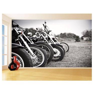 Imagem de Papel De Parede 3D Moto Custom Chopper Viagem 3,5M Bkm95