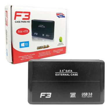 Imagem de Gaveta Para HD 2.5" F3, USB 3.0, Preto - CS-U3