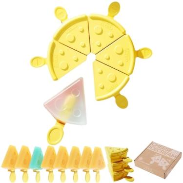 Imagem de Crethinkaty Conjunto de moldes de picolé, 6 máquinas de picolé de queijo, moldes de sorvete reutilizáveis - bebês mais velhos e picolé caseiro