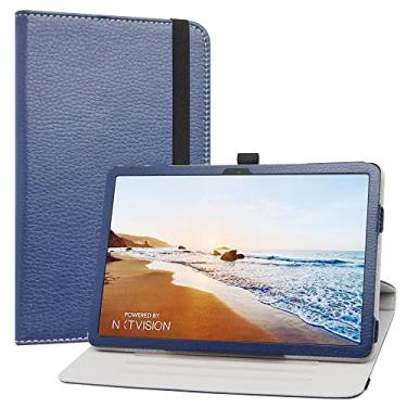 Imagem de JRTAL Compatível com TCL Tab 10 5G capa giratória 9183W, suporte de rotação de 360 graus, capa de poliuretano premium para TCL Tab 10 5G TCL-9183W Metro da T-Mobile Tablet (não serve para TCL Tab Pro 5G TCL-9198S), azul