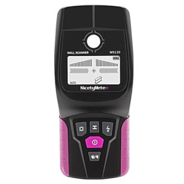 Imagem de Scanner de parede Stud Finder, visor LCD eletrônico com 5 modos de digitalização, alimentado por bateria de lítio de 12 V para detecção de madeira/CA/metal