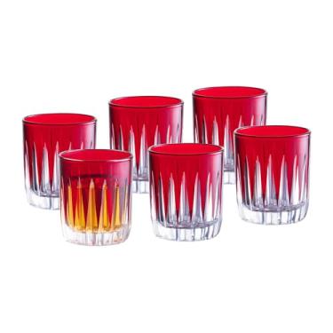 Imagem de Barski Copo de Shot Colorido - Copos de Licor Rubi (Vermelho) - Conjunto de 6 Copos Coloridos Elegantes - Vidro, 2.6 Onças, Lavagem à Mão