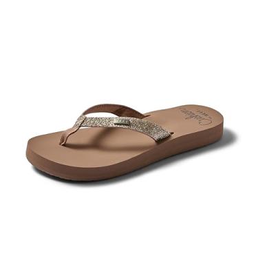 Imagem de Reef Sandália feminina Star Cushion Fashion Flip Flops, Amêndoa, 41
