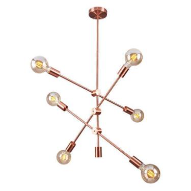 Imagem de Lustre/Pendente Luminária Moderno Sputnik Circuit Retro Vintage 6 Lâmp