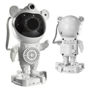Imagem de Projetor Astronauta Bluetooth Caixa De Som Estrela Galaxia Lua Nebulos
