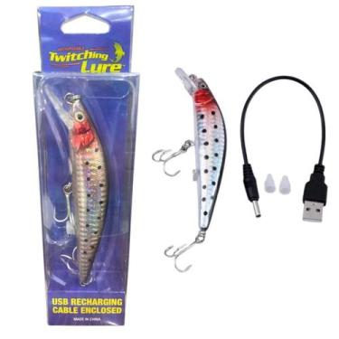 Imagem de Isca De Pesca Elétrica Recarregável Usb Twitching Lure Led - Lux Hair