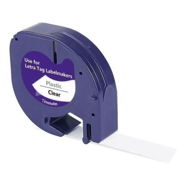 Imagem de Fita Plástica Para Rotuladora Dymo Letratag 4m X 12mm - Label Tape, Tr