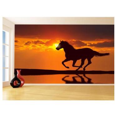 Imagem de Papel De Parede Animais Cavalo Correndo Campo 3,5M Anm352 - Você Decor