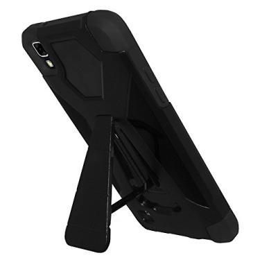 Imagem de AMZER Capa híbrida com suporte de camada dupla para LG X Power - Preta