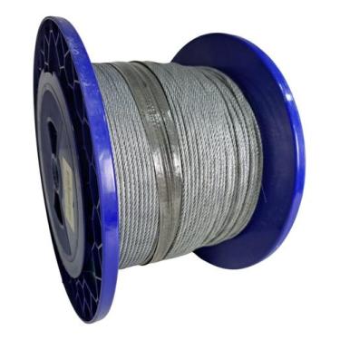 Imagem de Cabo de Aço Galvanizado 3/32 6X7 Alma de Fibra 200 Metros - lobo