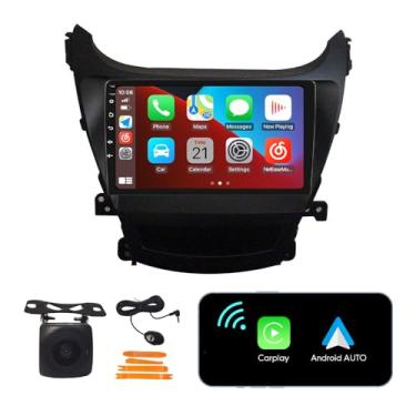 Imagem de [2G + 32G] Carplay Android Auto Touchscreen Autoradio Estéreo Carro Navegação GPS Unidade de Cabeça de Rádio FM WiFi Espelho Link Multimídia Player GPS Rádio DSP para Hyundai Elantra 2014-2016
