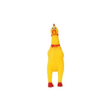 Imagem de Galinha de Borracha Mordedor para Pets 16 Cm - EQP Presentes
