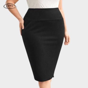 Imagem de Saia midi social lapis bengaline moda evangelica secretária justa conf