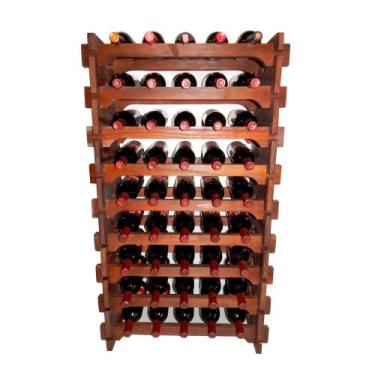 Imagem de Adega Vinho Madeira 45 Garrafas Cor Imbuia C05 Cevey Adegas e Artesana