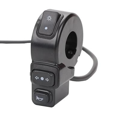 Imagem de Interruptor de guidão universal preto 7/20.3 cm 22 mm interruptor de guidão buzina interruptor eletrônico de seta para motocicleta, scooter elétrica, quadriciclo